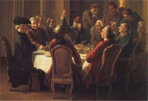 Jean Huber, un dîner de philosophes, 1772 ou 1773, Voltaire Foundation, Oxford