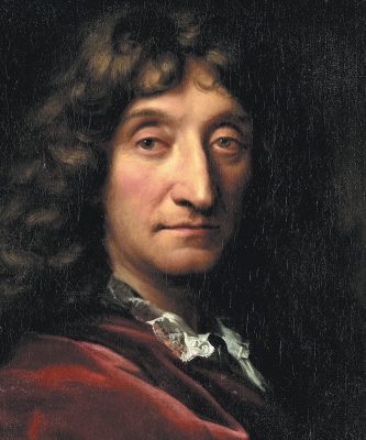 Détail de : Portrait de Jean de la Fontaine par François de Troy © Bibliothèque de Genève